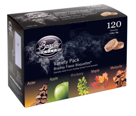 alt="Bradley Wood Bisquettes - 5 Flavor Variety 120 Pack"