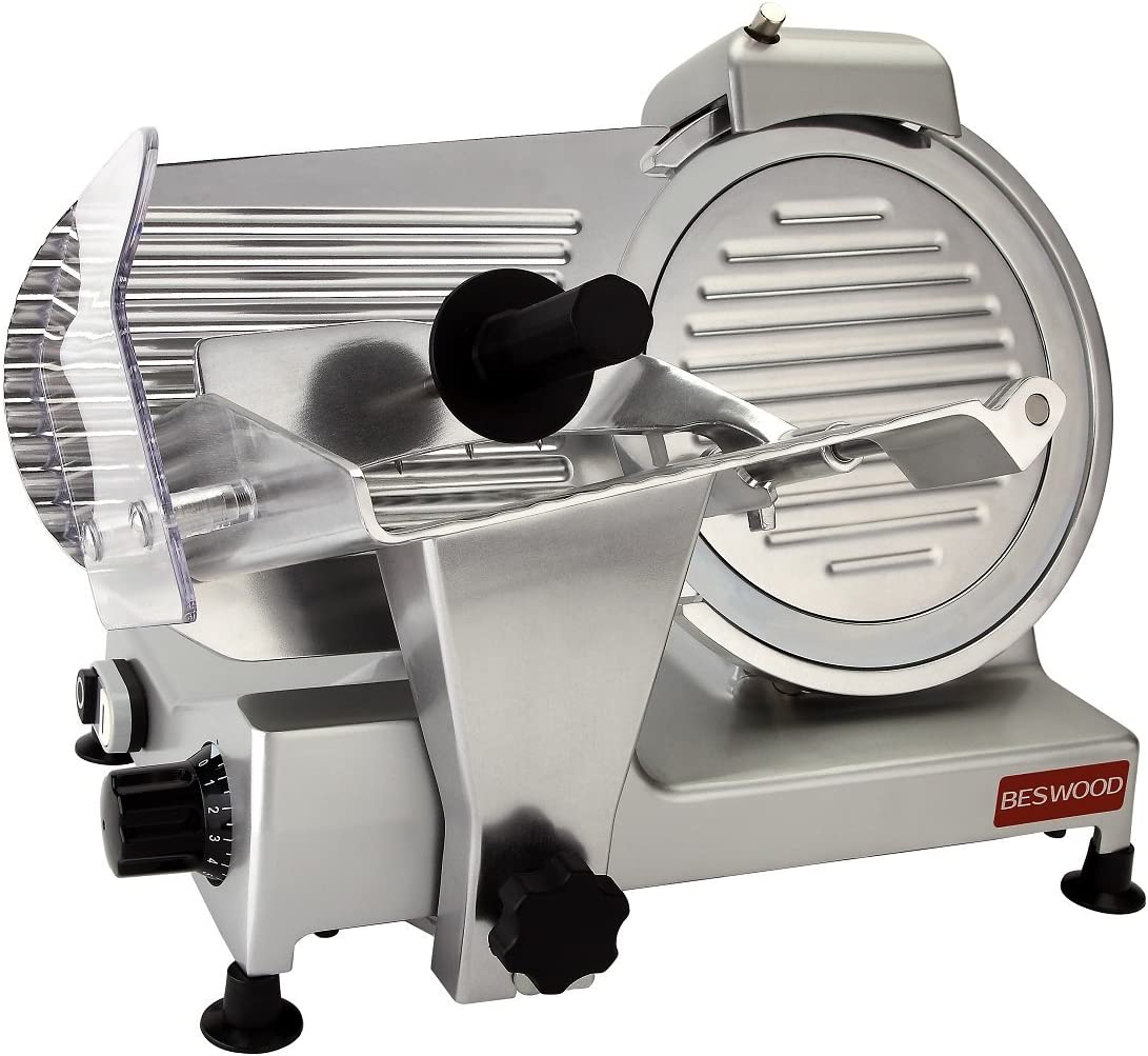 Amazon.com: BESWOOD 10" Premium Chromium-plated Steel Blade Electric Deli  Meat Cheese Food Slicer Commercial and for Home use 240W BESWOOD250: Home &  Kitchen