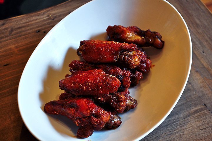 Plate of chicken wings